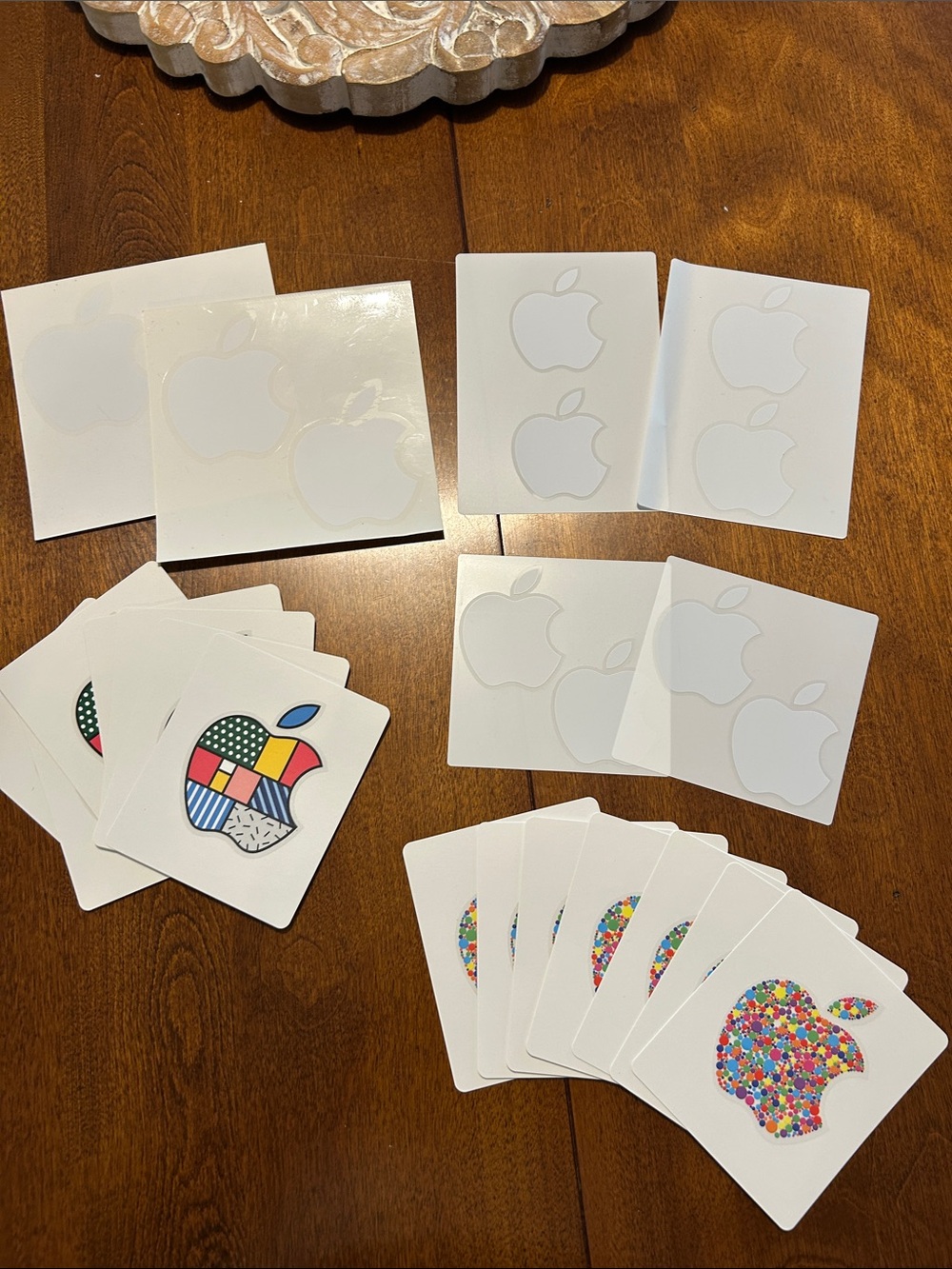 Apple Stickers in White & Multicolor Set (26) New